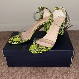 NEW SHEIN Neon 💚 Snake 🐍 Skin Heels!